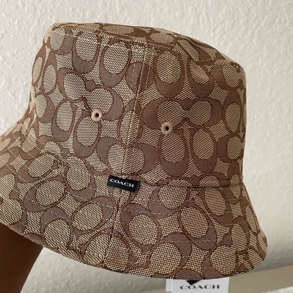 Coach Brown Monogram Bucket Hat